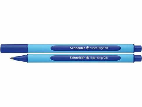 Ручка масляна SCHNEIDER SLIDER EDGE (товщина М-Середня), пише синім SCHNEIDER. Товщина лінії письма 0,7