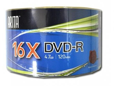 Компакт-диск DVD-R ARITA 4,7GB 8-16x, 50 шт. Bulk
