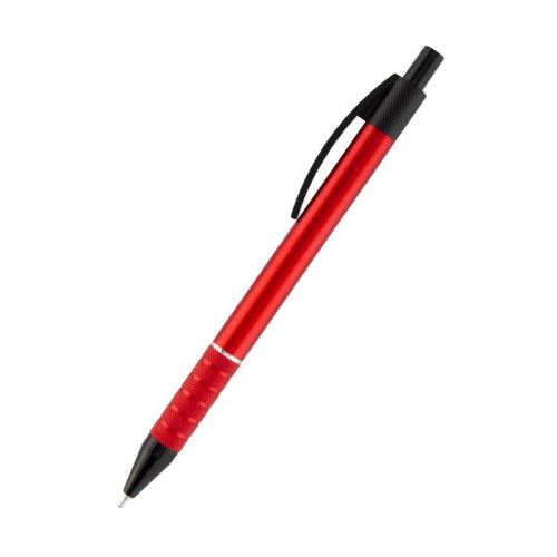 Ручка кулькова (масляна) автоматична Prestige, металевий корпус колір червоний. Пишучий вузол – 0,7 мм, колір чорнила синій.