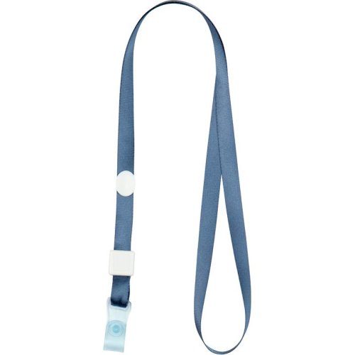 Шнурок для бейджа, Axent, с силиконовым клипом, дымчатый синий
