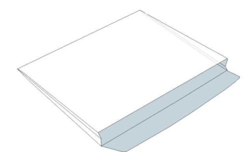 Конверт C4 (229х324) з бічним розширенням, білий, самоклеючий - стрічка, папір щільністю 120 г/м2
