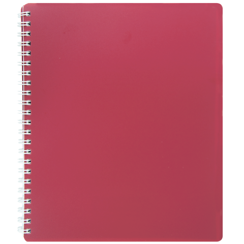 Тетрадь В5, 80л., CLASSIC,  клетка, на спирали, пластиковая обложка, красная 