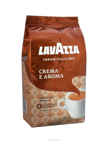 Кава в зернах  Lavazza Crema e Aroma CHOCOLATE (№8) 1 кг ( у коричневому впакуванні)