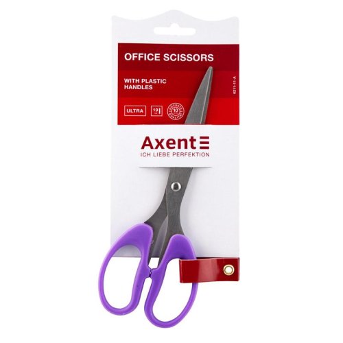 Ножиці, Axent Ultra, 19 см, пластикові ручки, фіолетові