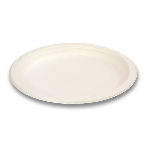 Посуда одноразовая (тарелка бумажная ЕКО, 230 мм), белая, 50шт.