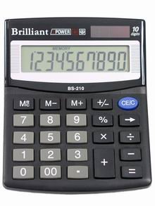 Калькулятор бухгалтерський BS-210 (10 розр.) 100х125х15мм