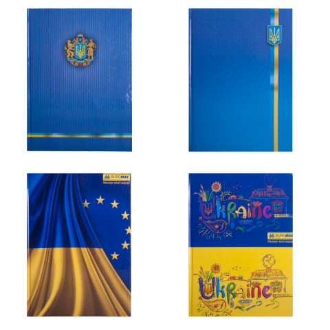 Книга учета А4, 96л., UKRAINE клетка, обложка - твердый картон