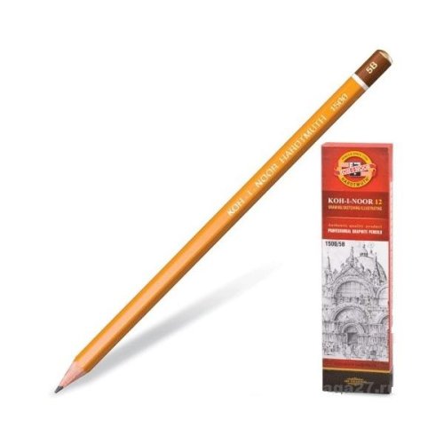Олівець простий, 5В, без ластику,"KOH-I-NOOR 1500"