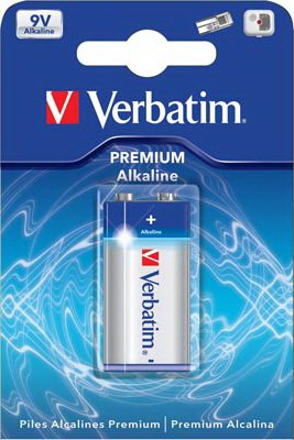 Батарейка Крона VERBATIM, 9V-6LR61 Block Alkaline, 1шт