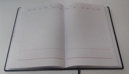 Щоденник недатований, А5, Бібльос, тверда обкладинка, білий папір, лінія, закладка, коричневий (301/1)