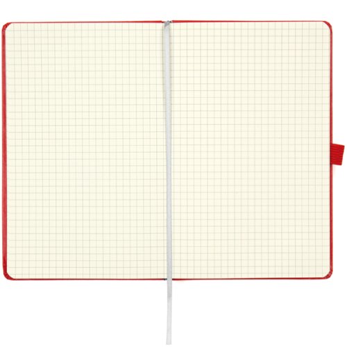 Блокнот Axent Partner 8201-03-A (А5-), 125х195 мм, 96 л., клітка, на гумці, закладка, кишенька на форзаці, петля для ручки, червоний