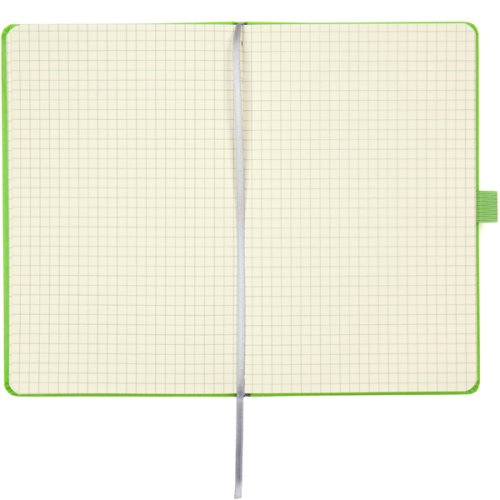 Блокнот Axent Partner 8201-04-A (А5-), 125х195 мм, 96 л., клітка, на гумці, закладка, кишенька на форзаці, петля для ручки, салатовий