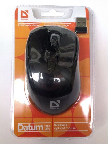 Мишка Defender Datum MM-265 USB Black (52265). Підключення бездротове.