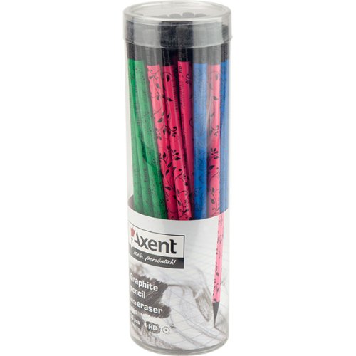 Олівець графітний Axent 9008-A з ластиком, НВ