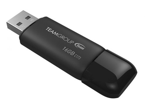 Флеш-Пам'ять USB Team 16GB C173 Pearl Black USB 2.0 (TC17316GB01)