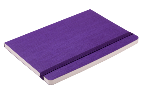 Блокнот деловой COLOR TUNES, А5, 96 л., линия, фиолетовый, иск.кожа, на резинке