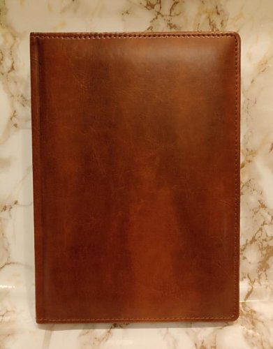 Щоденник недатований, А5, Бібльос, тверда обкладинка, білий папір, лінія, закладка, коричневий (301/1)