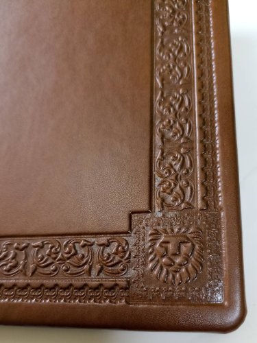 Щоденник недатований А5 "Рамка Лева", блок кремовий "Письмена", золотий торець, колір - коричневий, "Бібльос" В122/1