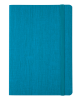 Блокнот деловой COLOR TUNES, А5, 96 л., линия, бирюзовый, иск.кожа