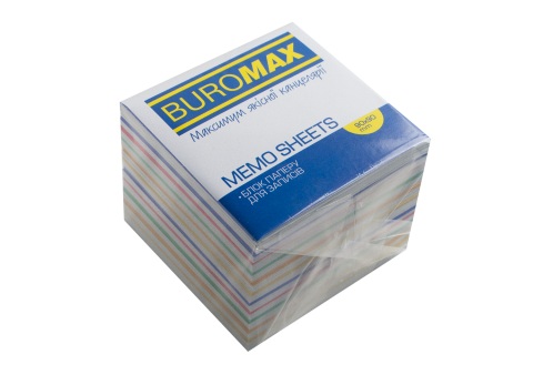 Бумага для записей РАДУГА, 90х90х70 мм, не склеенный