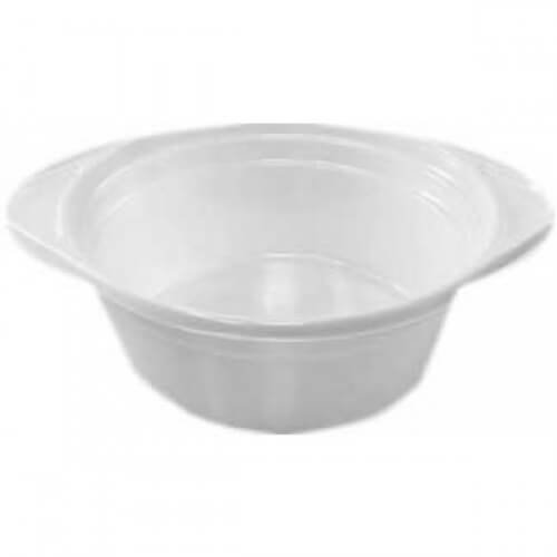 Посуд одноразовий миска глибока, пластик, 500 мл. ,біла, 100 шт.