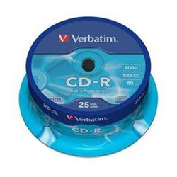 Компакт-диск CD-R Verbatim 700MB 52X, 25 шт. Cake. Extra