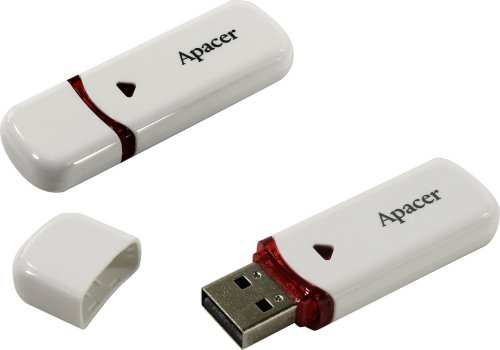 USB флеш накопитель Apacer 64GB AH333 white USB 2.0 (AP64GAH333W-1)