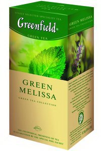 Чай Greenfield Green Melissa, зеленый, 25 пак., 37 г