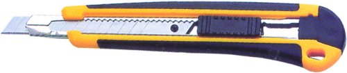 Нож канцелярский, 9мм, пластиковый корпус с резиновыми вставками
