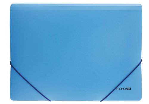 Папка пластикова А4 на гумках Economix, фактура "апельсин", блакитна