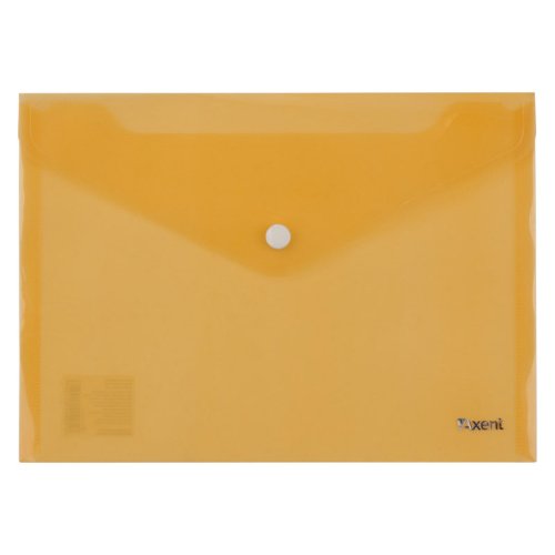Папка на кнопке Axent 1522-26-A, A5, прозрачная, оранжевая