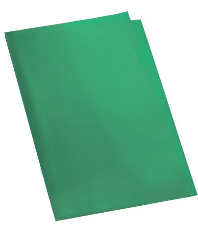 Папка-уголок А4, Q-Connect, 120 мкм, зелёный, прозрачный