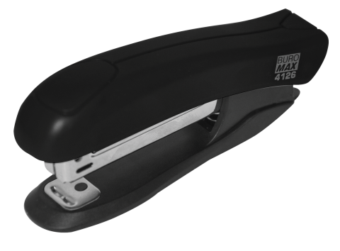Степлер пластиковий BUROMAX, 12 аркушів, (скоби №10), чорний