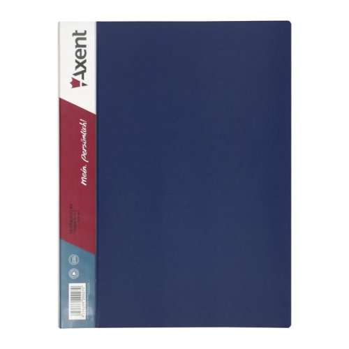 Папка А4, з 30 файлами Axent, колір синій