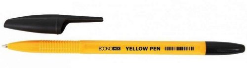 Ручка шариковая "Yellow Pen", корпус желтый, пишет черным
