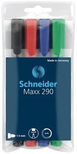 Набор маркеров для досок и флипчартов Schneider MAXX 290 (4шт)