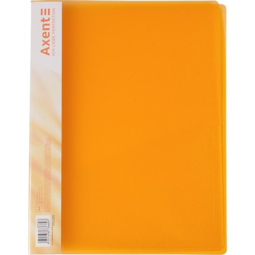 Папка-скоросшиватель А4, AXENT, яркий цвет, прозрачно-оранжевая