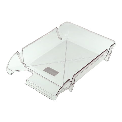 Лоток для бумаг горизонтальный "Компакт", JOBMAX, дымчатый, пластик