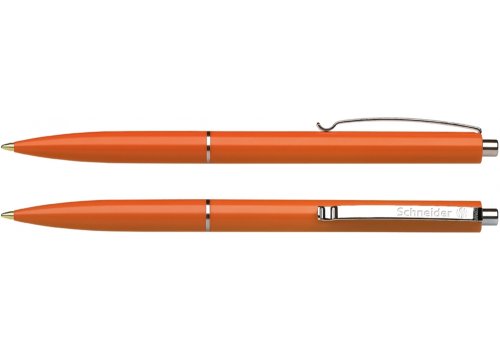 Ручка шариковая автоматическая Schneider К15, пишет синим, корпус оранжевый
