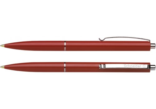 Ручка кулькова автоматична Schneider К15, пише синім 0,7 мм, корпус червоний