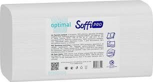 Полотенца бумажные "SoffiPro Optimal" V-складка 21*23см, двухслойная, 150шт*20 пач