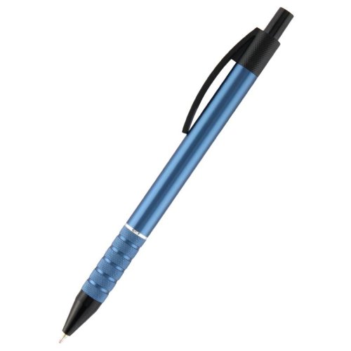 Ручка кулькова (масляна) автоматична Prestige, металевий корпус синій. Пишучий вузол – 0,7 мм, колір чорнила синій.