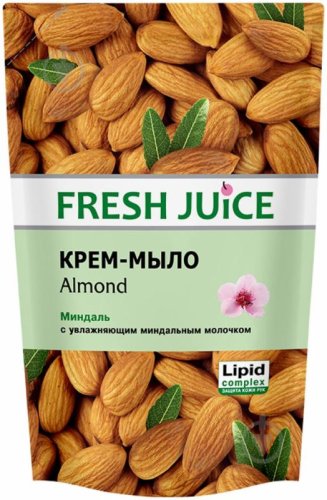 Мыло жидкое (дой-пак) "Fresh Juice", 460 мл, миндаль