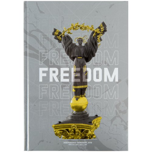 Зошит офісний, А4, серія Freedom, 96 аркушів, тверда обкладинка, у клітинку,  Axent. Колір: сірий.