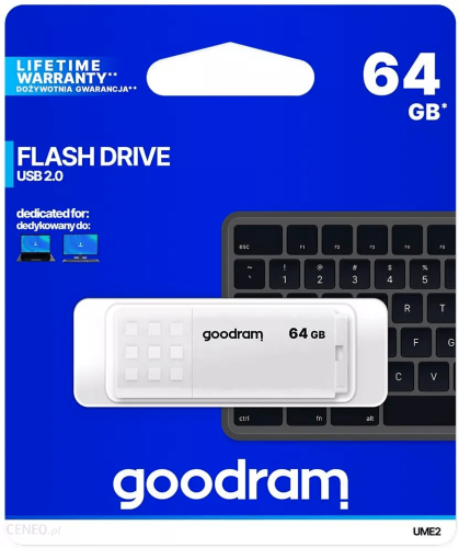 USB флеш накопитель Goodram 64GB UME2 White USB 2.0 (UME2-0640W0R11)