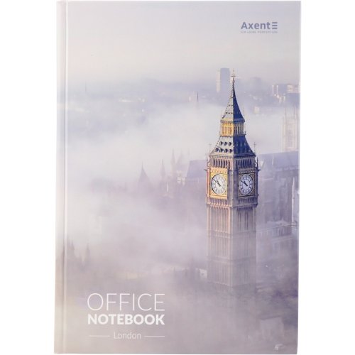 Книга записна у твердій обкладинці, London. Формат А4, 192 аркуші у клітинку.