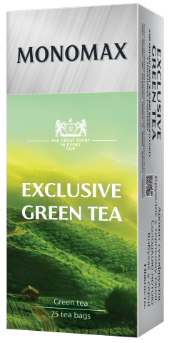 Чай МОNОМАХ, EXCLUSIVE GREEN TEA, зелёный 1.5г*25, пакет