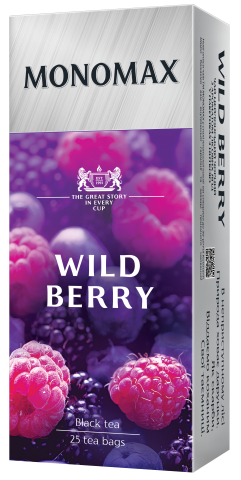 Чай МОNОМАХ, WILD BERRY, чорний 1.5г*25, пакет