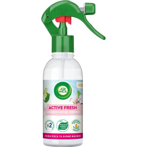 Ароматизатор повітря Air Wick AQUA MIST Свіжа роса та білий жасмін, тригер-розпилювач, 237мл
