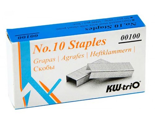 Скобы №10 (1000 шт) гальванизованные KW-trio  